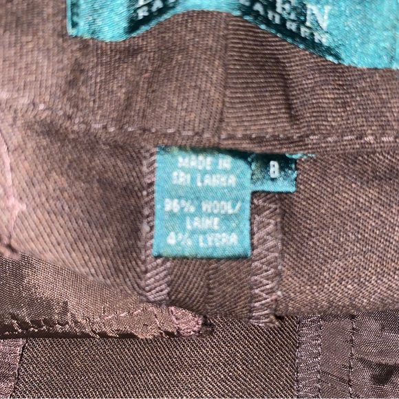Ralph Lauren Womens Dress Pants Slacks Size 8 Brown Solid Wool Lycra Waist‎ 32" - Picture 13 of 14